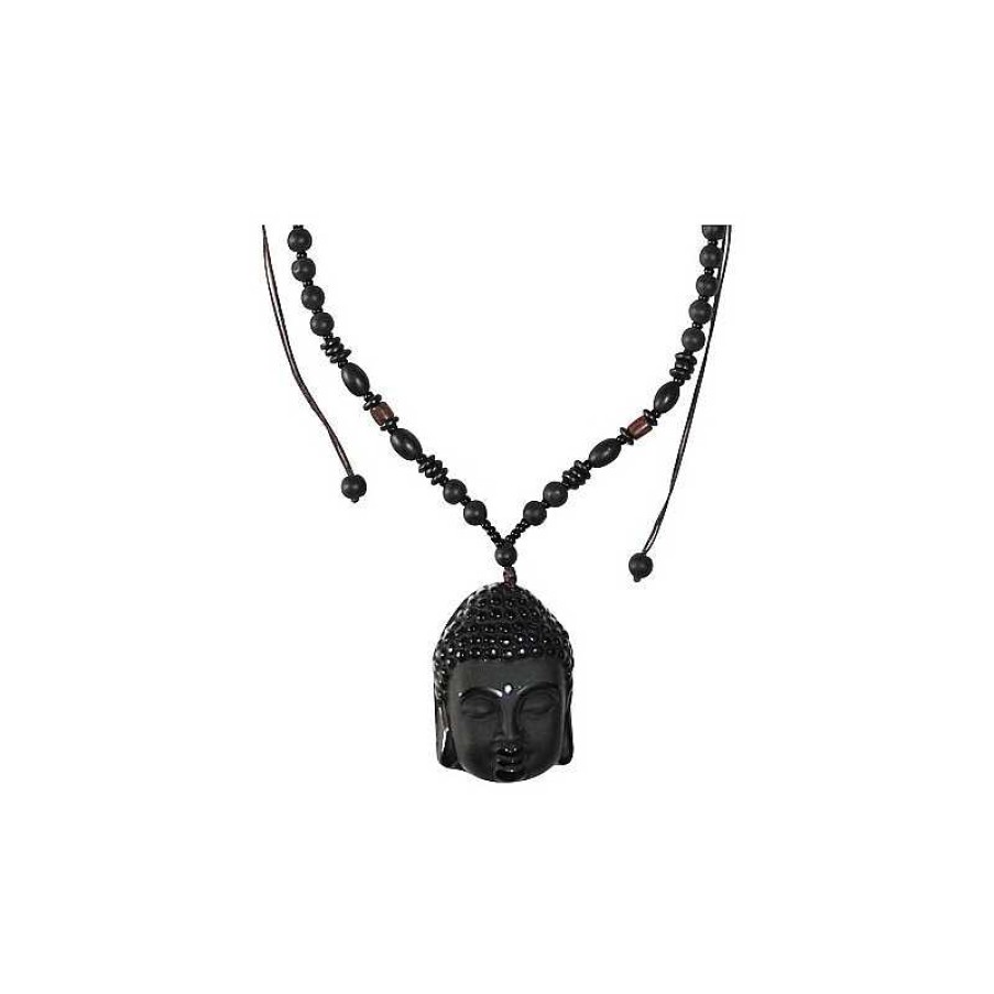 Reve de Jade | Collier Bouddha En Obsdienne