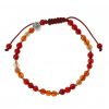 Reve de Jade | Bracelet Bicolore - Cornaline, Agate Orange Et Argent 925