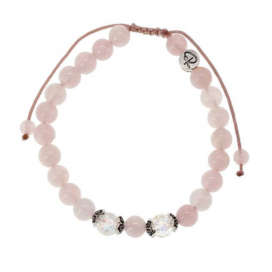 Reve de Jade | Bracelet "Myrona" - Quartz Rose, Quartz Aura Et Argent 925