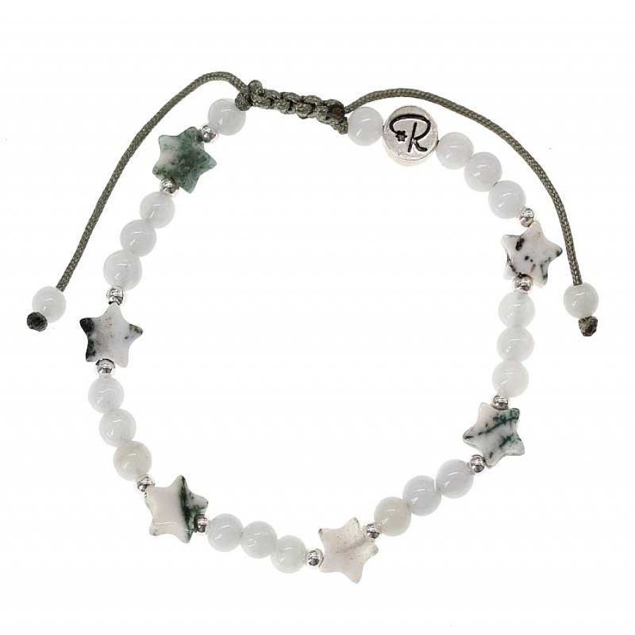 Reve de Jade | Bracelet Enfant " Toile Filante" - Aigue-Marine, H Matite Et Argent 925