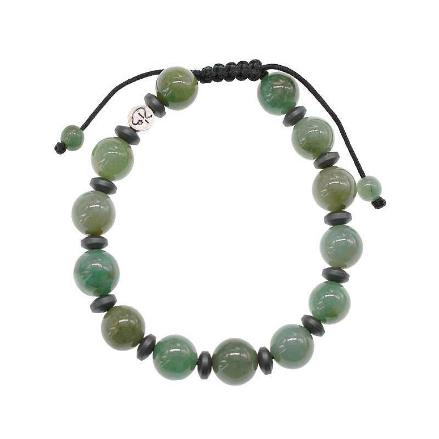 Reve de Jade | Bracelet Couple - Jade Vert Et H Matite