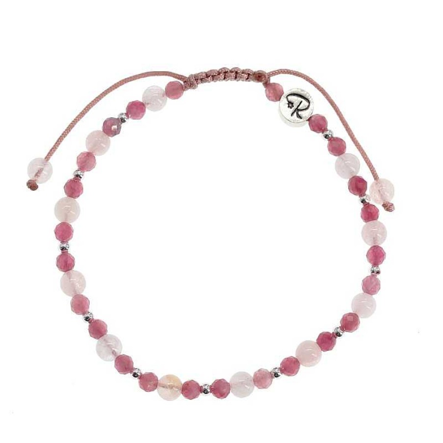 Reve de Jade | Bracelet Douceur - Morganite, Tourmaline Rose Et Argent 925