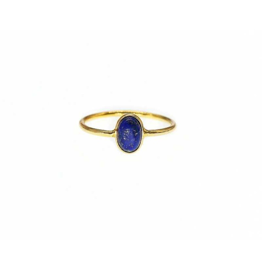 Reve de Jade | Bague Nina - Lapis Lazuli Et Palqu Or