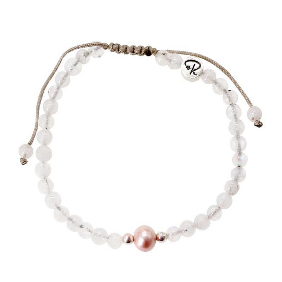 Reve de Jade | Bracelet Pearl - Rhodonite, Perle De Culture Et Argent 925