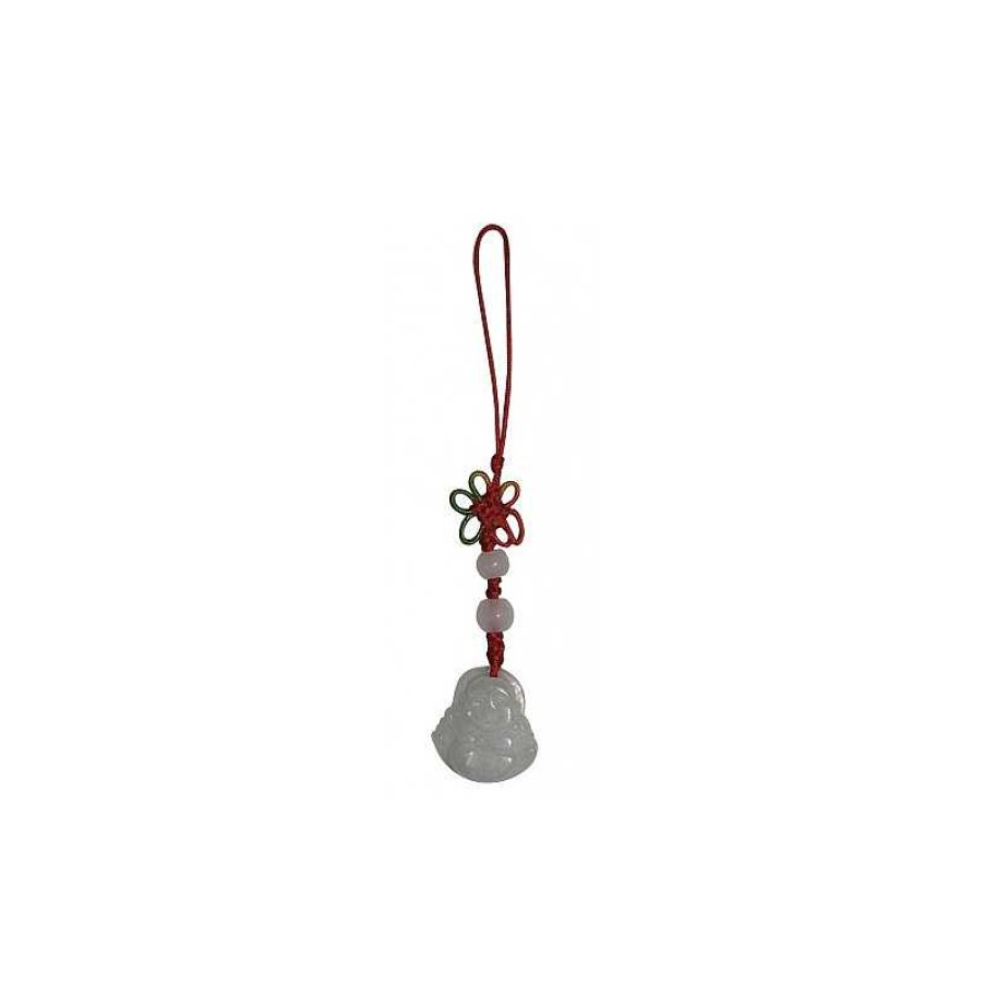 Reve de Jade | Porte Clefs Fil Bouddha En Jade Clair