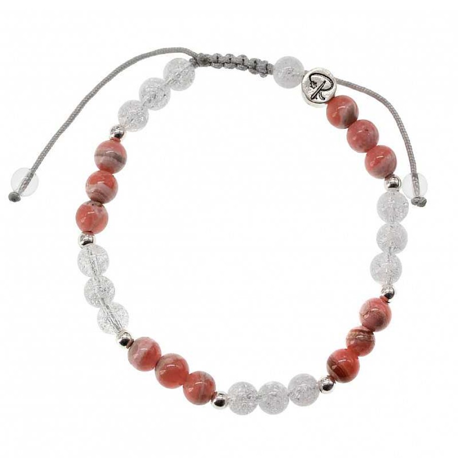 Reve de Jade | Bracelet Rhodochrosite, Cristal De Roche Et Argent 925