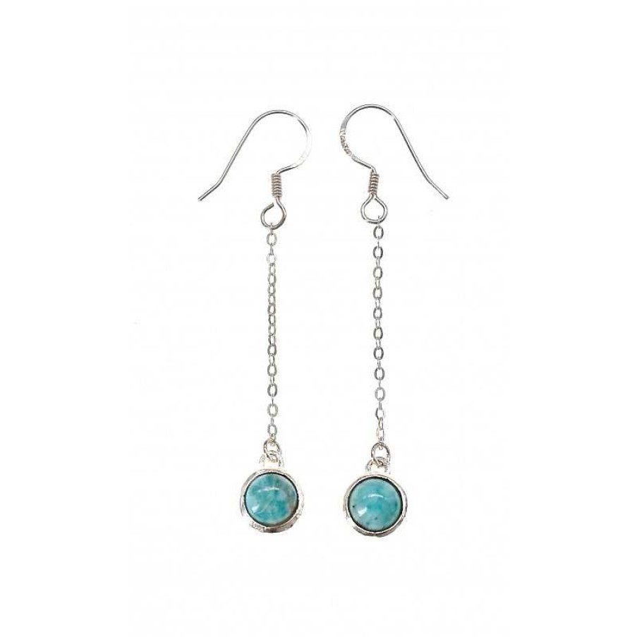 Reve de Jade | Boucles D'Oreilles Larimar Et Argent 925