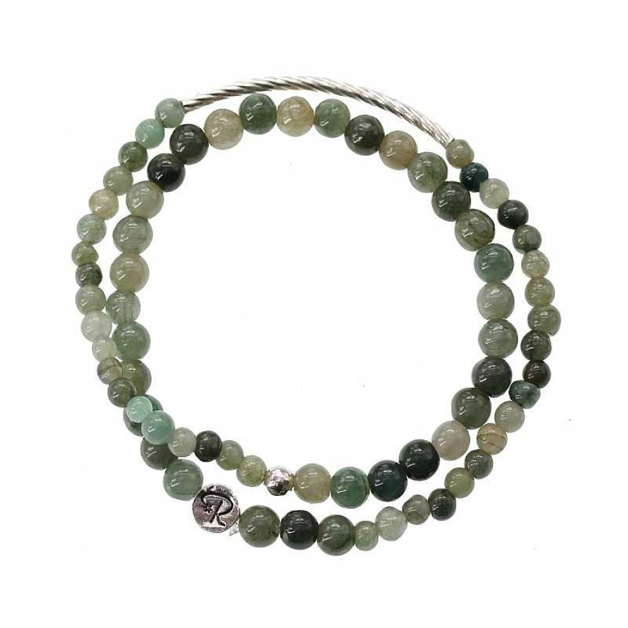 Reve de Jade | Bracelet Virage En Jade Vert Et Argent 925