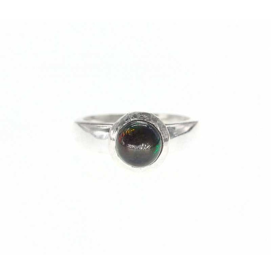 Reve de Jade | Bague Opale Noire - Argent 925