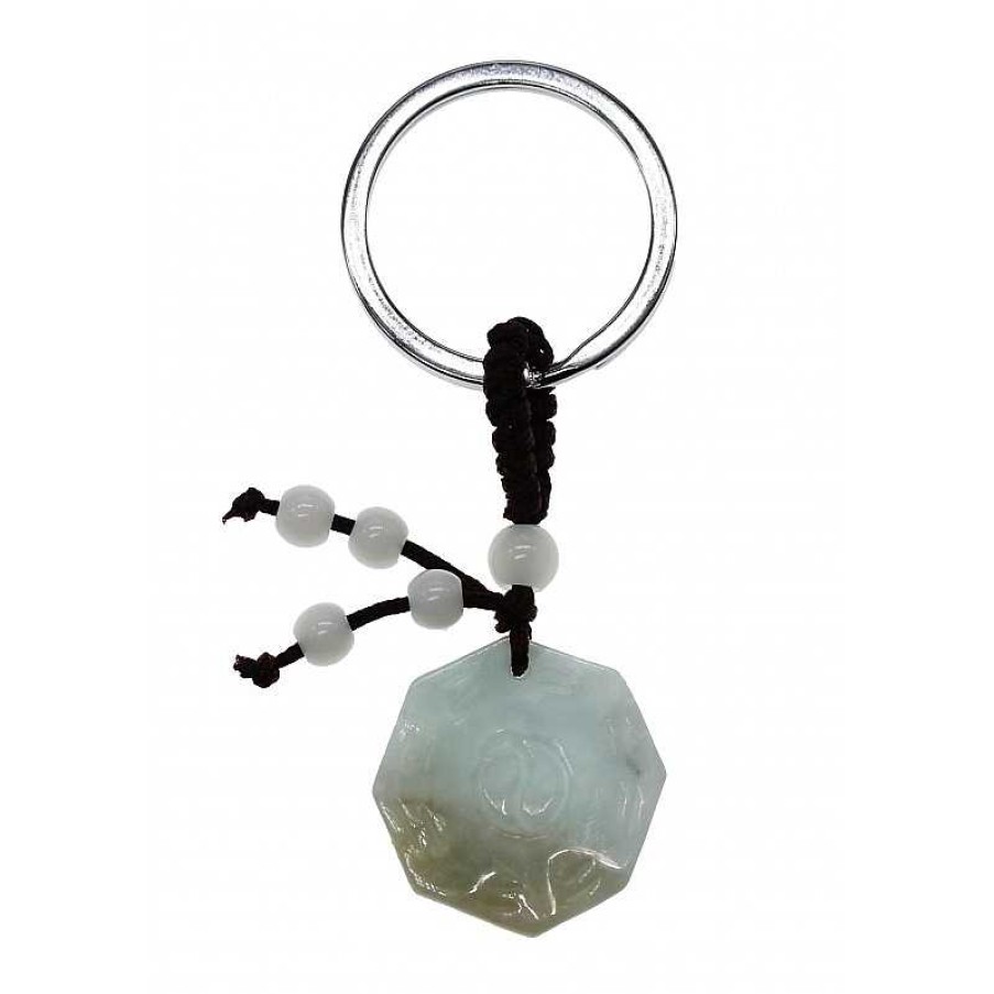 Reve de Jade | Porte Clefs Talisman En Jade Vert