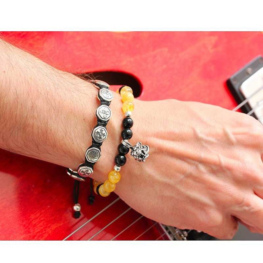 Reve de Jade | Bracelet Tiger - Onyx, Citrine Et Agrent 925