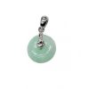 Reve de Jade | Pendentif Petit Disque En Jade Vert Et Argent 925