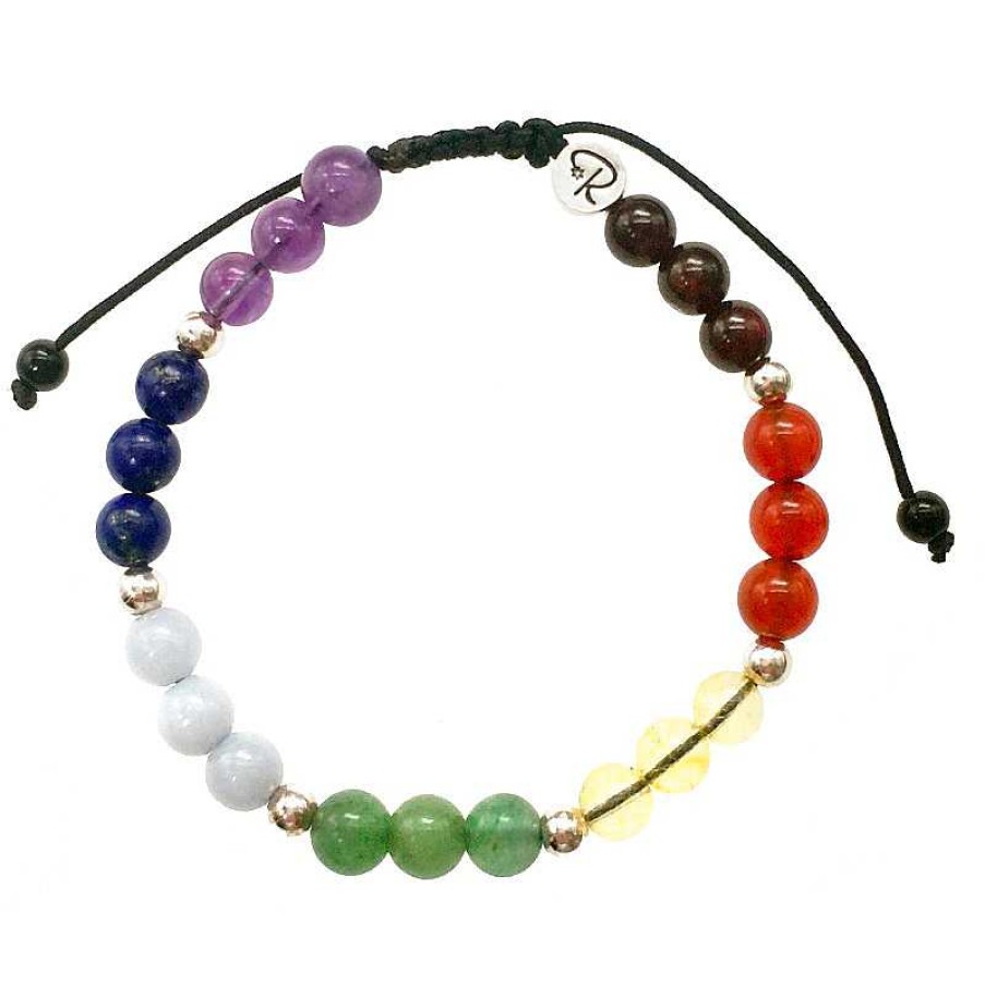 Reve de Jade | Bracelet 7 Chakras Et Argent