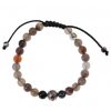 Reve de Jade | Bracelet Agate Botswana, Agate Oeil De Bouddha Et Argent 925