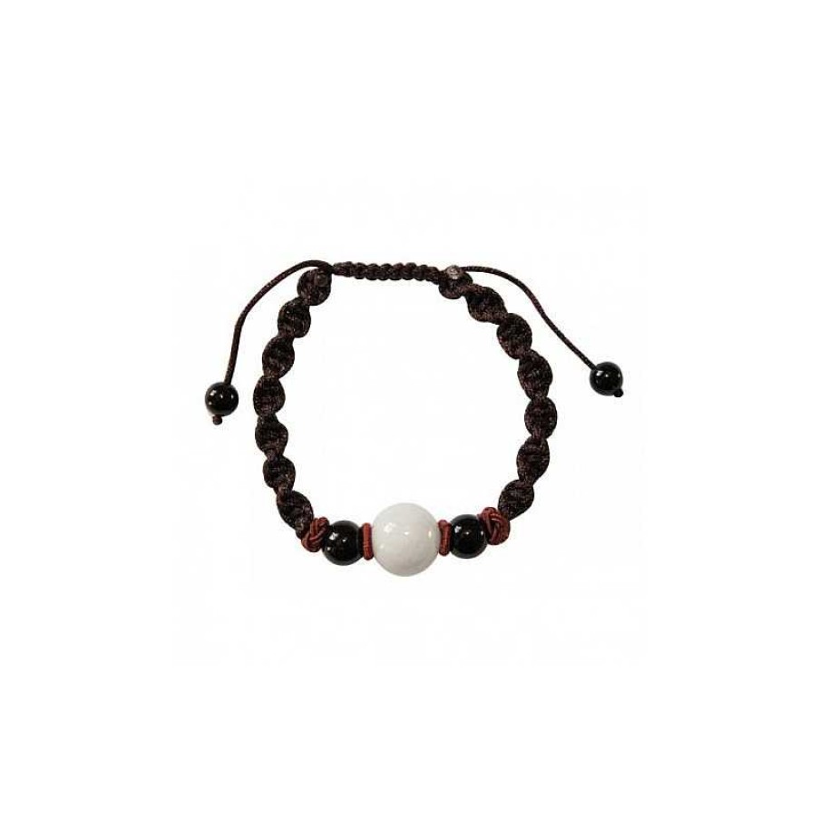 Reve de Jade | Bracelet Triptic En Jade Et Onyx